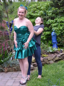 green prom dress